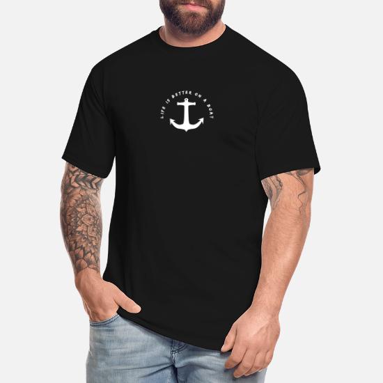 VIIHAHN Men Design Captain with Ships Anchor Man Funny Travelround Neck Short Sleeve Shirt 