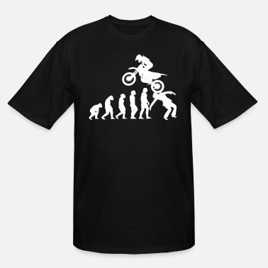 Motocross Evolution Funny Trendy Biker Graphic Design Popular Gift White T-Shirt