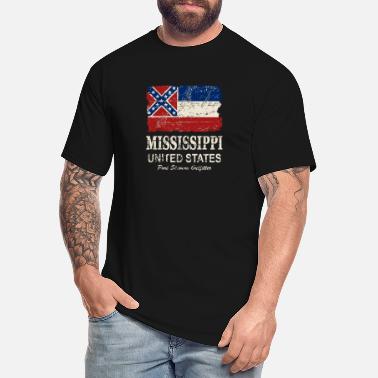 Mississippi State Flag Distressed United States American Pride Juniors T-Shirt