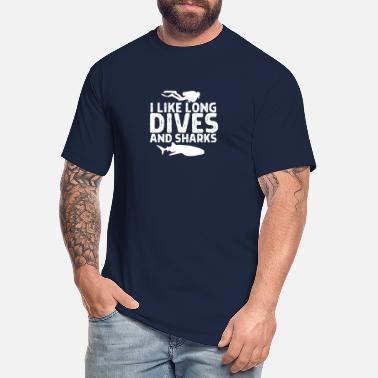 Scuba Diver Shark Dive Scuba Diving Quote Saying Cool - Men&#39;s Tall T-Shirt