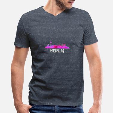5XL Berlin Skyline T-Shirt mit kurzen Armen Flexdruck  8 Farben  S 