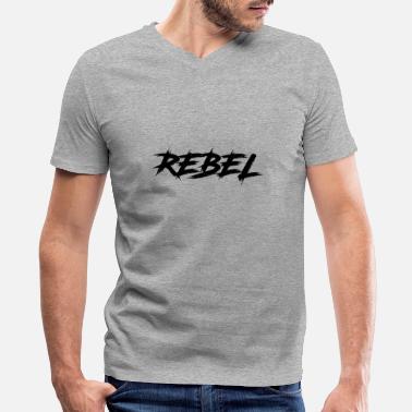 Rebel Flag REBEL - Men&#39;s V-Neck T-Shirt