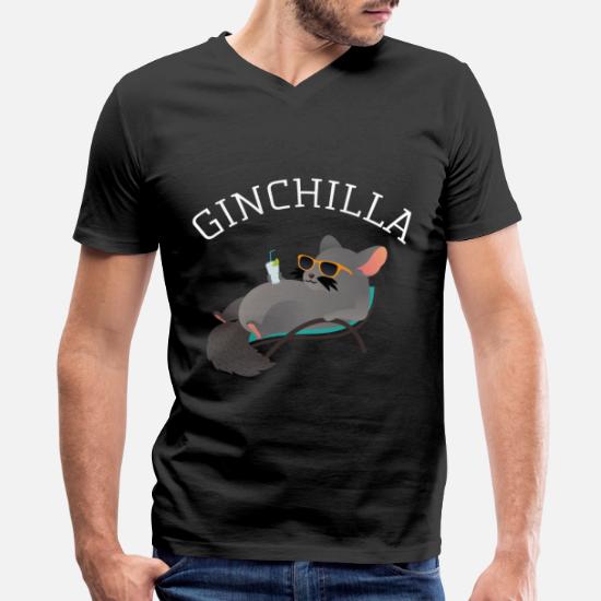 Men/'s Cool Chinchilla Chilling Funny Animal T-Shirt