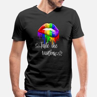 Rainbow Taste the rainbow - Men&#39;s V-Neck T-Shirt