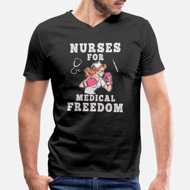 Freedom Fighters Nurse Vaccination Vaccinated Gift - Men&#39;s V-Neck T-Shirt