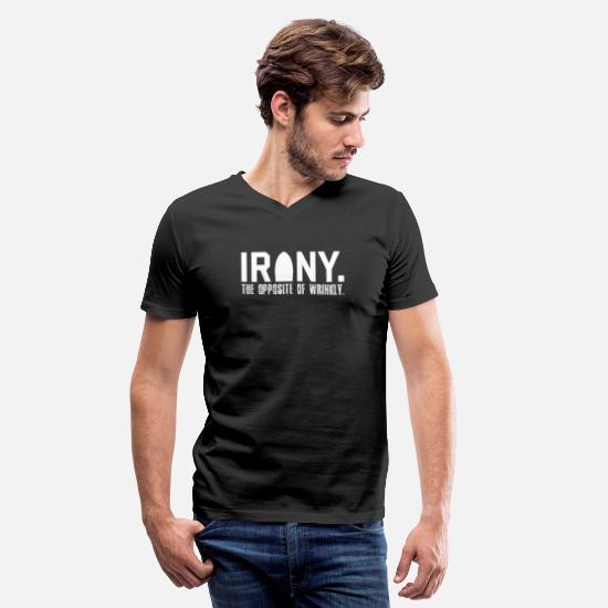 Irony Opposite Of Wrinkly Women's V-Neck T-Shirt Funny Novelty Gift