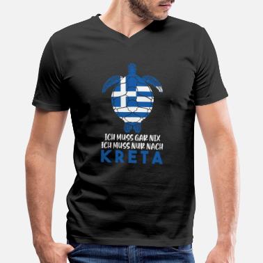 Greece Crete Turtles Greece - Men&#39;s V-Neck T-Shirt
