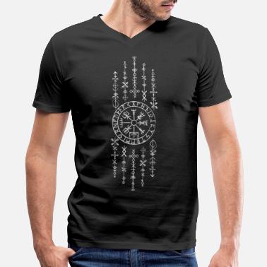 Viking Celtic Compass Vegvisir - Men&#39;s V-Neck T-Shirt
