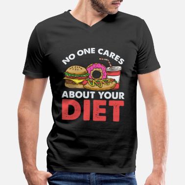 Anti Diet Anti Diet and Sports Quote Fast Food Lover - Men&#39;s V-Neck T-Shirt