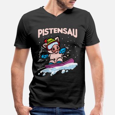 Pig Skiing t-shirt Winter sport tshirt Winter sport tee shirt Pig Skiing t shirt
