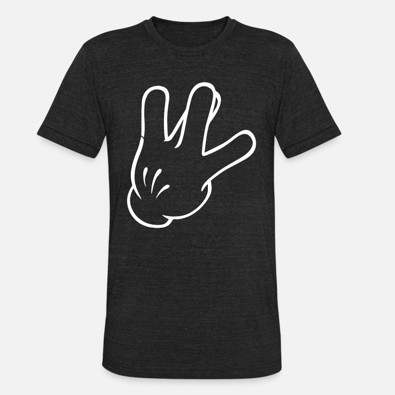 Rock Paper Scissors Mouse Gloves Hands T-shirt dope Hip Hop Long Sleeve Tee