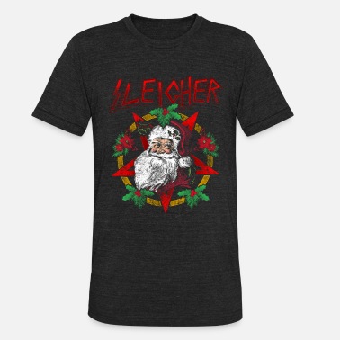 Metal Sleigher | Santa Claus Christmas Heavy Metal Gift - Unisex Tri-Blend T-Shirt