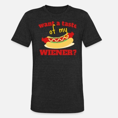 Dancing Hot Dog Funny Weiner Hot Dog Hotdogs TShirts Design - Unisex Tri-Blend T-Shirt