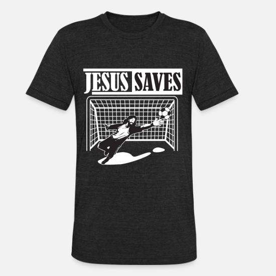 jesus saves goalie t shirt