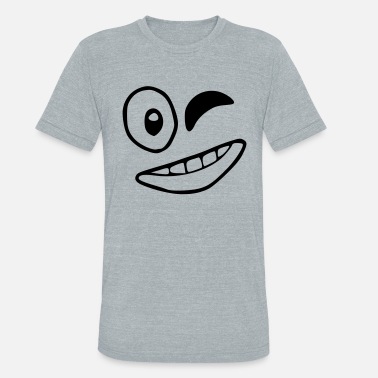 Winking emojis sketch wink winking - Unisex Tri-Blend T-Shirt