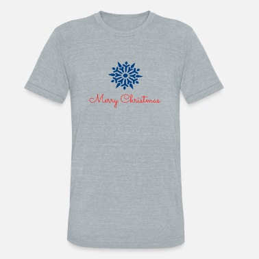 Merry Christmas. (Snowflake Design 1) - Unisex Tri-Blend T-Shirt