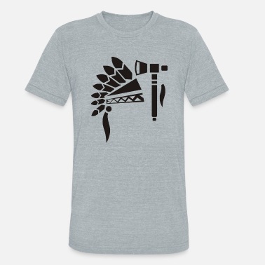 Indian Tribe head of indian indian tribe - Unisex Tri-Blend T-Shirt