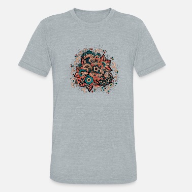 Printed T-Shirt,Ornate Floral Arabesque Fashion Personality Customization
