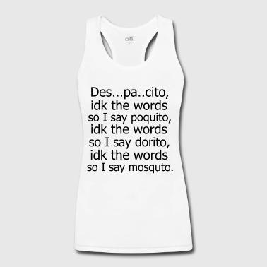 despacitos lyrics spanish t shirt women s bamboo performance tank by all sport