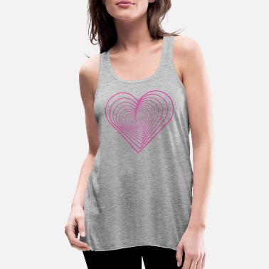 Valentine&#39;s Day Heart Pattern - Women&#39;s Flowy Tank Top