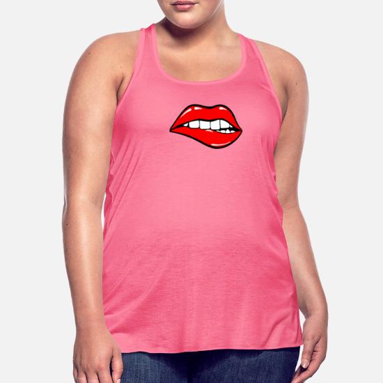 Biting Lip Funny Novelty Vest Singlet Top