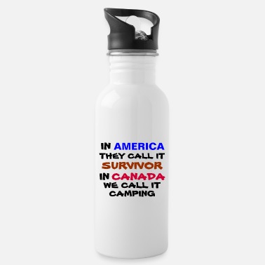 American Football in america they call it survivor in canada t shirt - Water Bottle