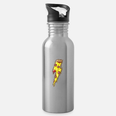 Italian Pizza as lightning Fast Food Stone Oven Cheese - Water Bottle