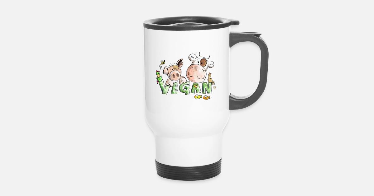 Vegan Veggie Animals Cartoon Gift Travel Mug Spreadshirt
