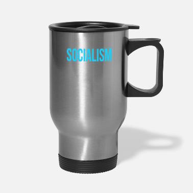 Socialist Anti Socialist Churchill Socialism design - Travel Mug