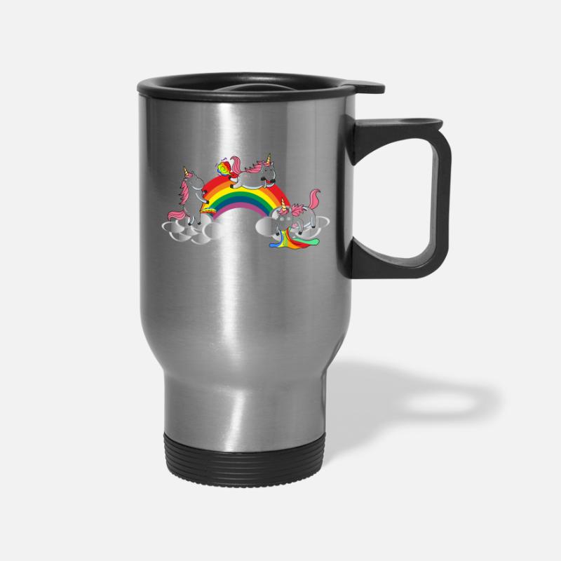 Unicorn Definition Travel Mug Cup With Handle Funny Thermal Flask 