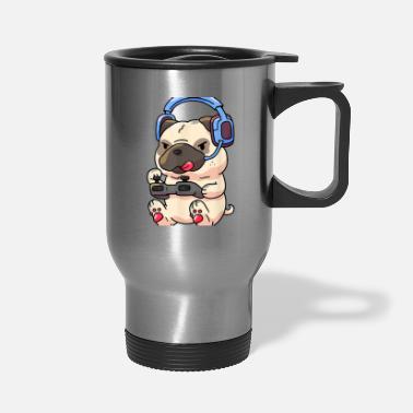 Gamer Gamer Pug Gaming Pugs Video Game 3746 - Travel Mug