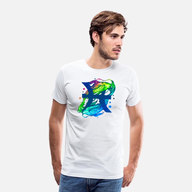 Pisces Signs Of The Zodiac Astro Design Men S Premium T Shirt Spreadshirt