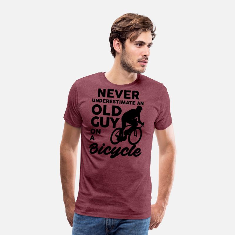 Vélo t-shirt grand-père jamais sous-estimer un grand-père vtt sort Fun