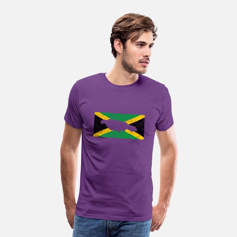 Jamaica New T-Shirt Country Flag Jamaican Top City Map 