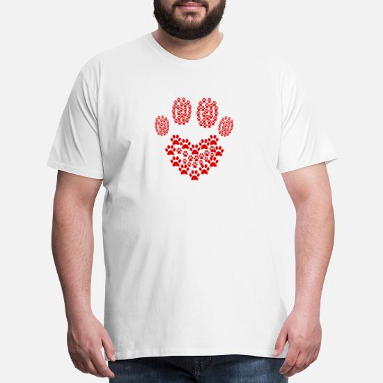 Pet Lovers Paws Print Shirt Veterinarian Shirt Cat Paw Cat Shirt Dog Shirt Heart Shirt Heart Made of Paws T-Shirt Dog Paw