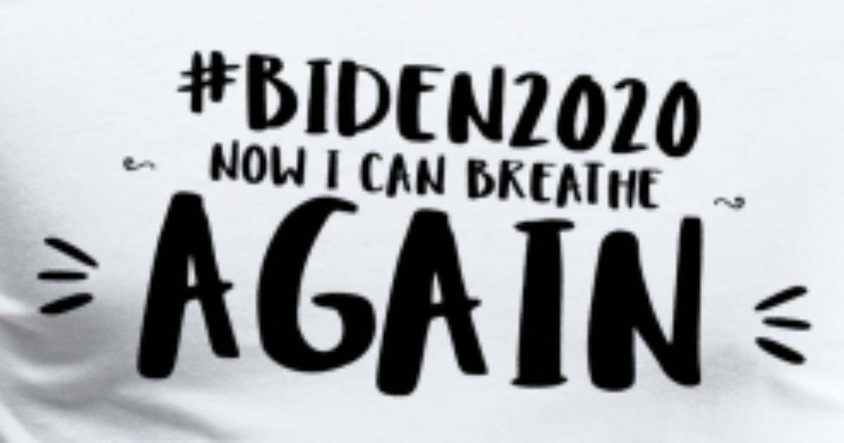 Biden2020 Now I can breathe again' Unisex Premium T-Shirt