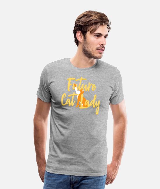 Future Cat Lady Crazy Cats Men S Premium T Shirt Spreadshirt
