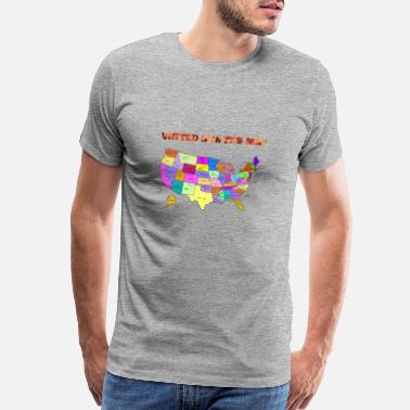 United States United States Map - Men’s Premium T-Shirt