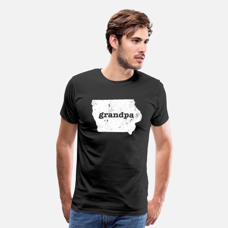 Iowa Grandpa Tshirt Fathers Day Gifts Fathers Day Shirts Mens Premium T Shirt Black