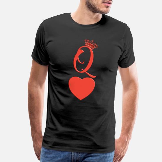 Queen Heart Crown Queen Of Hearts Playing Card Men S Premium T Shirt Spreadshirt