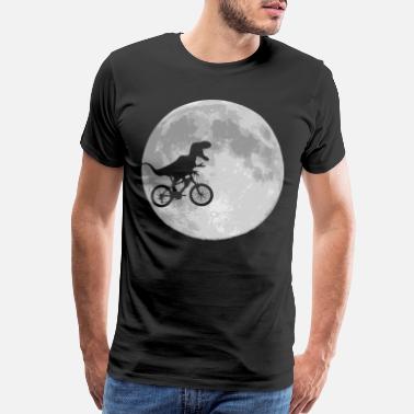 Dinosaur Dinosaur Bike and MOON - Men’s Premium T-Shirt