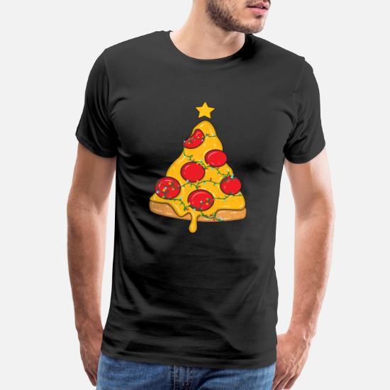 Pizza Christmas Tree Xmas Pizza Gift Tee Pajama Zip Hooded Sweatshirt