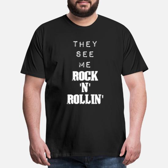 Rock Mens T-Shirt Music Rocker Rock and Roll Funny Birthday Gift Metal Soul Play 
