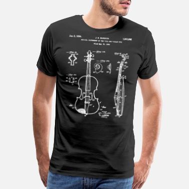 Violin Vintage Patent Print 1932 Violin Player T-Shirt - Men’s Premium T-Shirt