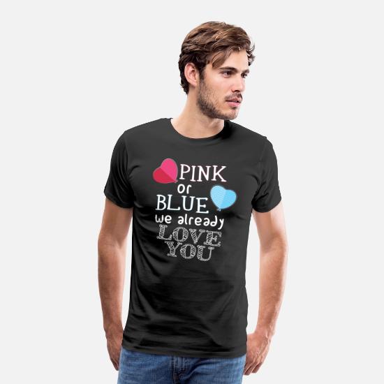 Gender Reveal Baby Shower Gift Pink Or Blue Cute Men S Premium T