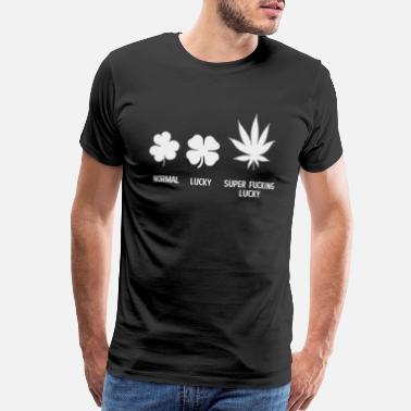 Cannabis Funny Weed Shamrock Cannabis 420 Lucky paddys Gift - Men’s Premium T-Shirt