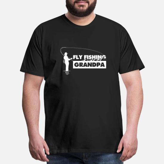 Grandpa Flyfishing Fisherman Fishy Flies Trout Men S Premium T Shirt Spreadshirt