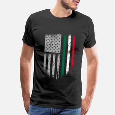 Stuff 4 hommes blanc col rond t-shirt/mexique/drapeau mexicain splat/sz 