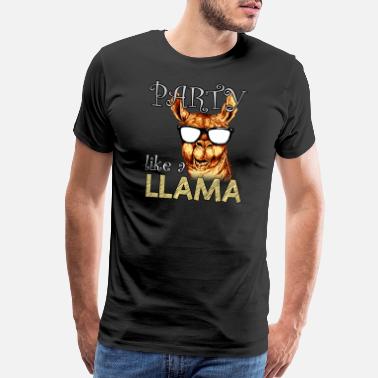 Llama PARTY LIKE A LLAMA - Men’s Premium T-Shirt