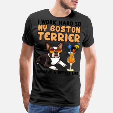 Cute Boston Terrier My Best Friend T-Shirt Hooded with A Pocket Rope Hat Customization Fashion Novelty 3D Mens 